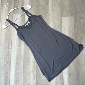 Vintage Silk Dress slip knit mini womens Gray (small) classic loungerwear party